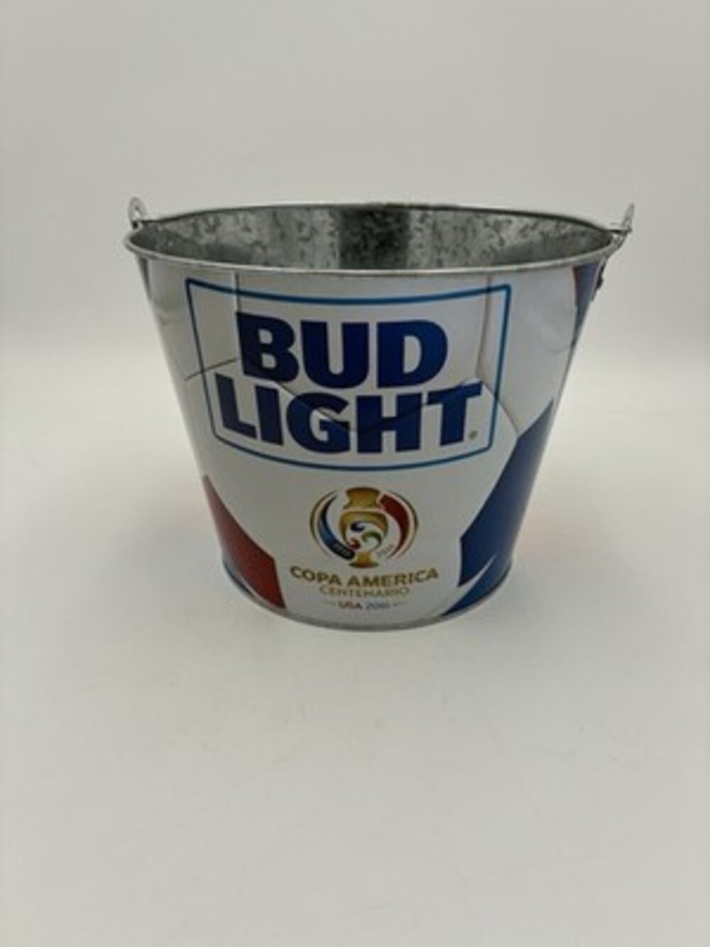 Bud Light Budweiser Copa America Centenario 2016 Metal Ice Bucket with Handle